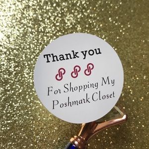 48 Poshmark thank you glossy stickers